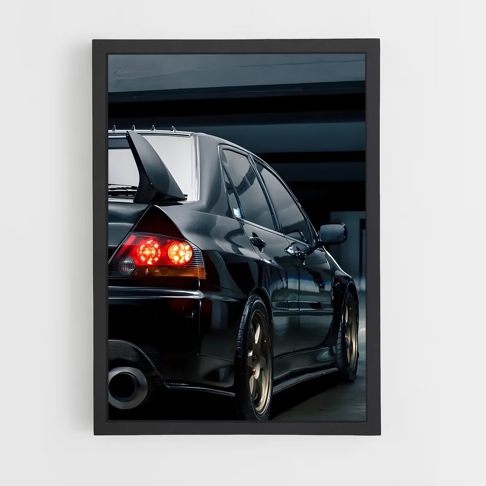 Poster Lancer Noir Éclat – affiche Mitsubishi (vue 2)